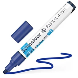 Akril marker, 4 mm, SCHNEIDER Paint-It 320, kék