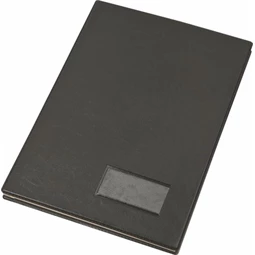 Aláírókönyv VICTORIA, A4, 20 részes, karton, műbőr hatású borító, , fekete