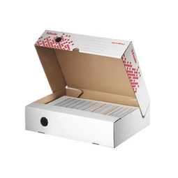 Archiváló doboz ESSELTE Speedbox 8cm, újrahasznosított karton, felfelé nyíló, fehér