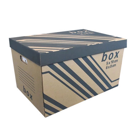 Archiváló konténer FORNAX fedeles 52x35x30cm, külön záródó levehető fedéllel