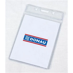 Névkitűző DONAU hajlékony álló, 58x90mm azonosítókártya-tartó