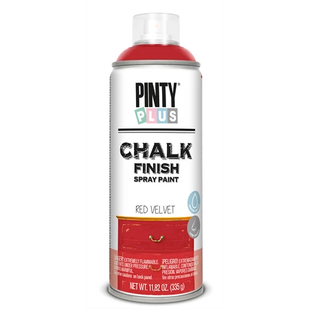 Bútorfesték spray, PINTY PLUS Chalk, 400ml bársony piros