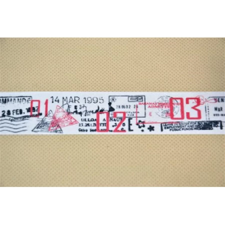 Dekorszalag 30mm x 10m bélyeg (washi tape)