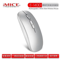 Egér iMice vezeték nélküli optikai egér E-1400, 1600DPI, akkus ezüst