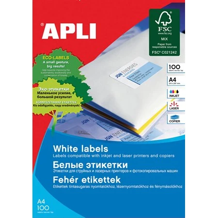 Etikett A/4 APLI 70 x 16,9 mm, 5100 etikett/csomag