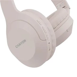 Fejhallgató, mikrofonnal vezeték nélküli, BT, CANYON BTHS-3, bézs