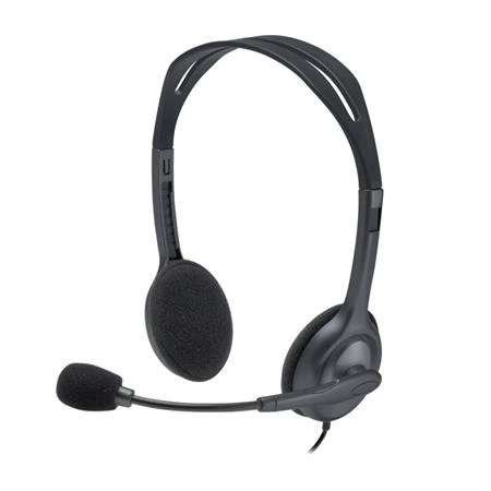 Fejhallgató, mikrofonnal vezetékes, LOGITECH H111, fekete