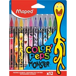 Filc készlet 12db-os MAPED Color Peps Monster 2,8 mm, kimosható