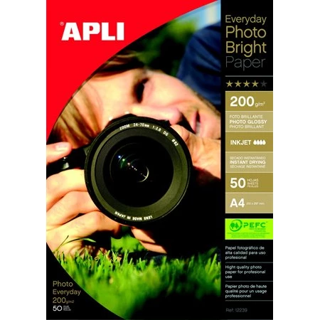 Fotópapír A/4 APLI Everyday 200gr, fényes, tintasugaras, 50lap/csomag