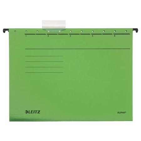 Függőmappa A/4 LEITZ Alpha Standard karton, zöld