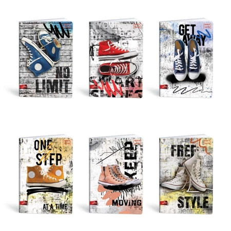 Füzet A/4 vonalas LIZZY 40+2 lapos Lipamill Premium Sneakers