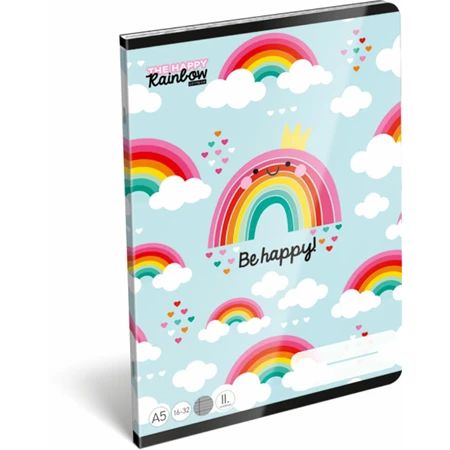 Füzet A/5 2.osztály vonalas LIZZY 32lap Lollipop Happy Rainbow 16-32