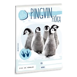 Füzet A/5 vonalas ARS UNA 32lap Cuki állatok Pingvin fióka 21-32