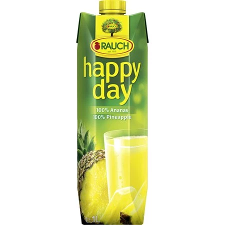 Gyümölcslé 100% 1 liter RAUCH Happy day ananász