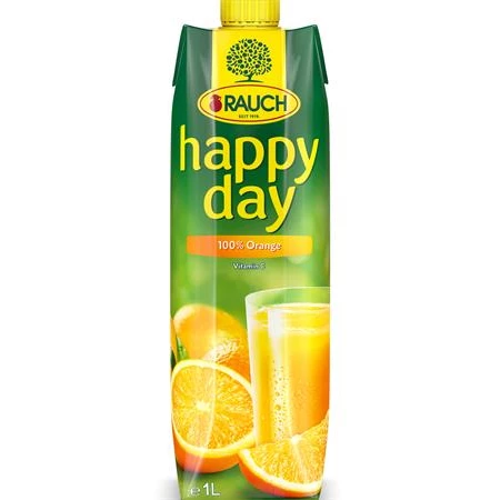 Gyümölcslé 100% 1 liter RAUCH Happy day narancs