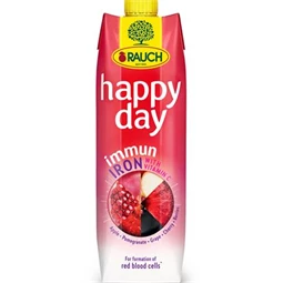Gyümölcslé 55% 1 liter RAUCH Happy day immun Iron