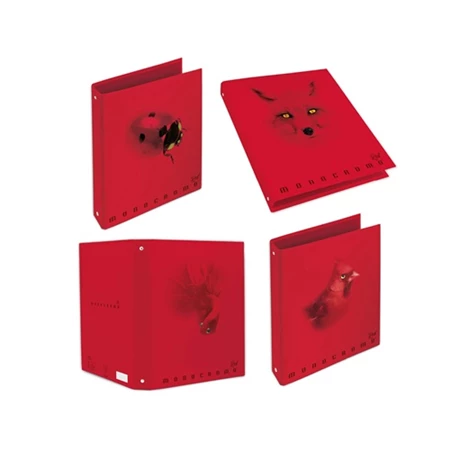 Gyűrűskönyv A/4 PIGNA 4 gyűrűs 40mm gerinc Monocromo Red