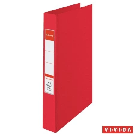 Gyűrűskönyv A/4 ESSELTE Standard Vivida 2 gyűrű, 42 mm, PP/PP, piros