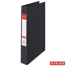 Gyűrűskönyv A/4 ESSELTE Standard Vivida 4 gyűrű, 42 mm, PP/PP, fekete