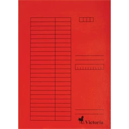 Hajtogatós dosszié A/4 Victoria, piros, karton, 5db/cs