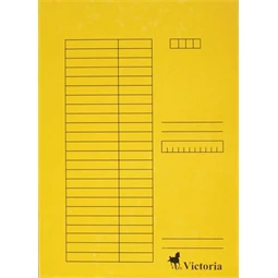 Hajtogatós dosszié A/4 Victoria, sárga, karton, 5db/cs