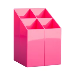 Írószertartó ICO műanyag 4 részes, rózsaszín