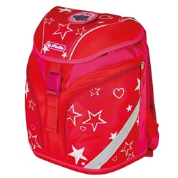 Iskolatáska ergonómikus HERLITZ SoftLight Star & Stripes 2 táskadísszel