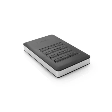 Külső HDD 2,5 , 1TB, USB 3.1, 256 bit AES hardveres titkosítás, GDPR, VERBATIM Secure Portable, fekete