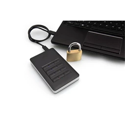 Külső HDD 2,5 , 1TB, USB 3.1, 256 bit AES hardveres titkosítás, GDPR, VERBATIM Secure Portable, fekete