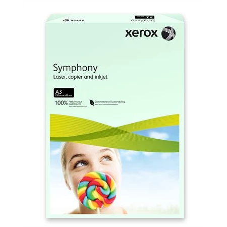 Másolópapír színes A/3, 80g. XEROX Symphony zöld (pasztell) 500lap/csomag
