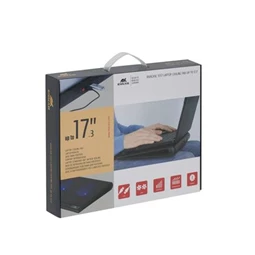 Notebook állvány hűtőventilátorral, 17,3", RIVACASE "5557", fekete
