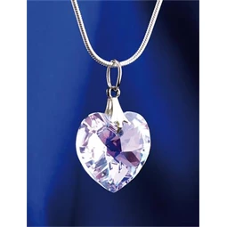 Nyaklánc, Crystals from SWAROVSKI® kristályos szív alakú medállal, fehér színjátszós
