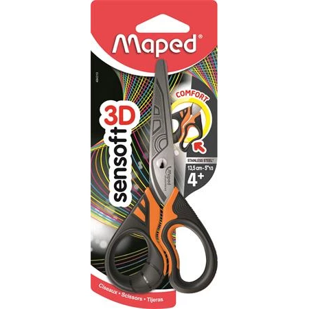 Olló MAPED Sensoft Fluo 13,5 cm, vegyes színek