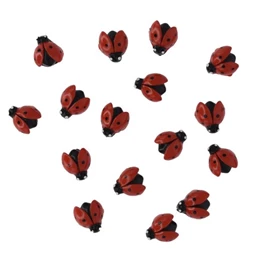 Önapadós figura katicabogár poly 1,6x1,5x0,8cm piros,fekete 18db/csomag