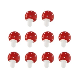 Öntapadó figura gomba poly 2,1x0,5x2,5cm 10db/csomag piros