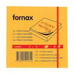 Öntapadó jegyzet FORNAX  75x75 neon narancs