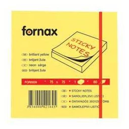 Öntapadó jegyzet FORNAX  75x75 neon sárga