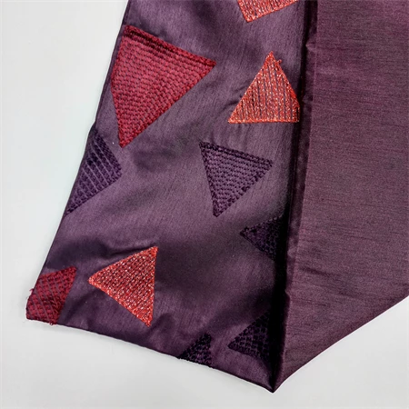 Párnahuzat mintás textil, 44x44cm, lila-narancs