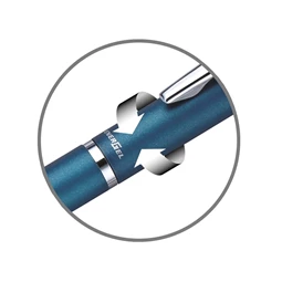 Rollertoll, PENTEL EnerGel prémium türkiz, fém 0,35 mm, rotációs, kék tinta