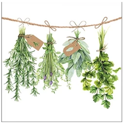 Szalvéta 33x33cm 20db/csomag Fresh Herbs, Friss gyógynövények