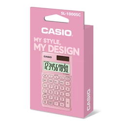 Számológép CASIO SL-1000 asztali, 10 számjegy, rózsaszín