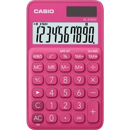 Számológép CASIO SL-310 asztali, 10 számjegy, rózsaszín