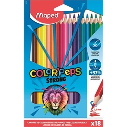 Színes ceruza készlet 18db-os MAPED Color`Peps Strong háromszögletű test