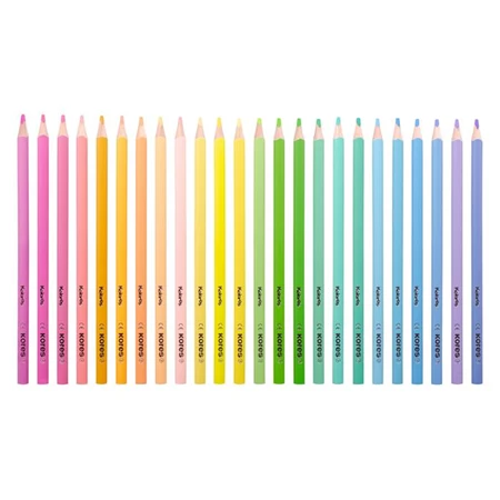 Színes ceruza készlet 24db-os KORES Kolores PASTEL háromszögletű 24 pasztell szín