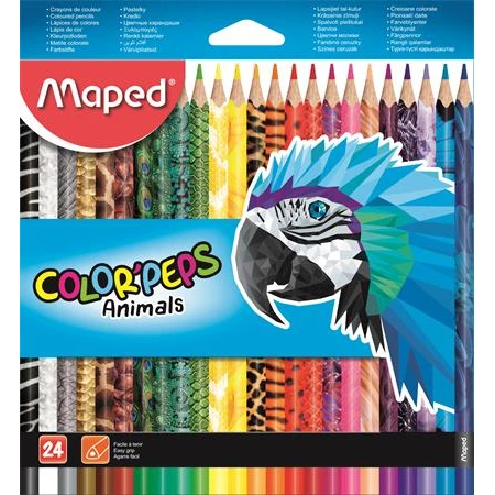 Színes ceruza készlet 24db-os MAPED Color Peps Animal háromszögletű