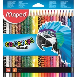 Színes ceruza készlet 24db-os MAPED Color Peps Animal háromszögletű