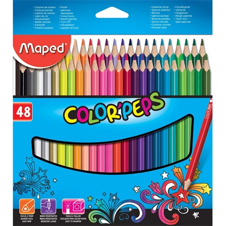 Színes ceruza készlet 48db-os MAPED Color Peps háromszögletű