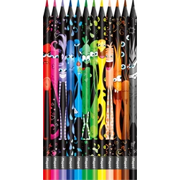 Színes ceruza készlet 12db-os MAPED Color`Peps Monster háromszögletű