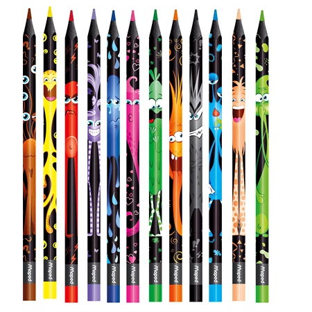 Színes ceruza készlet 12db-os MAPED Color`Peps Monster háromszögletű