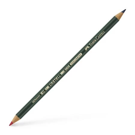Színes ceruza postairón FABER piros-kék vékony henger test